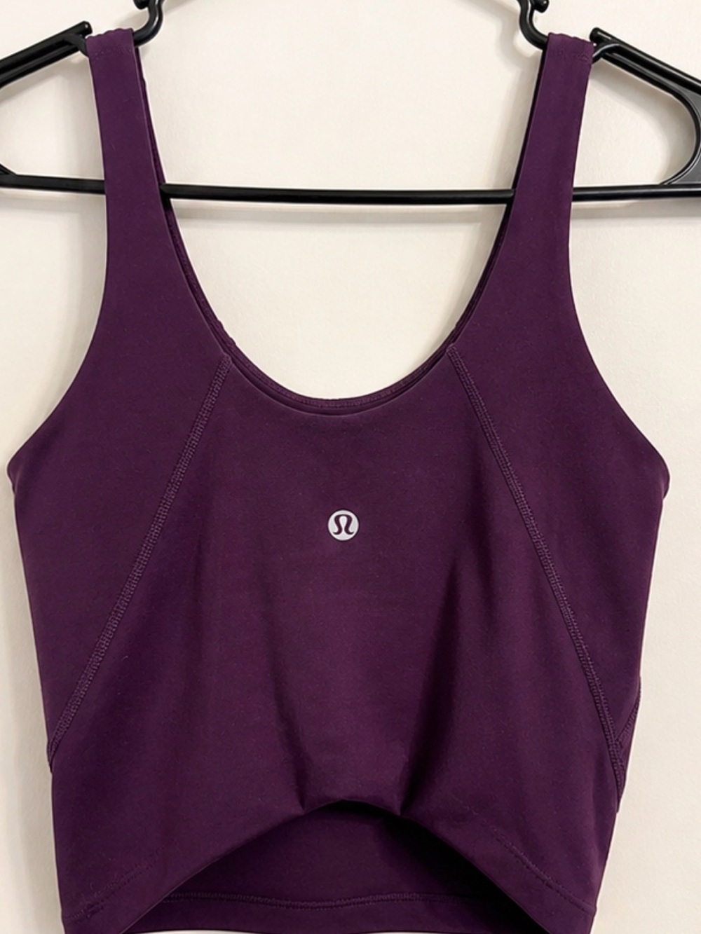 Lululemon Align Tank Cropped Plum Purple Built-In Bra Size 6 - Picture 2 of 4
